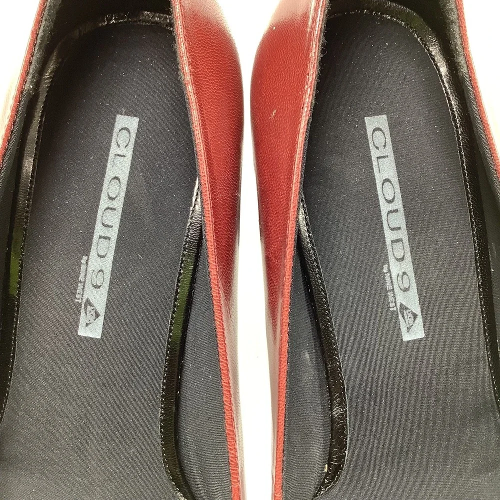 Cloud 9 Burgundy Square Toe Pumps 8.5M - Picture 10 of 11